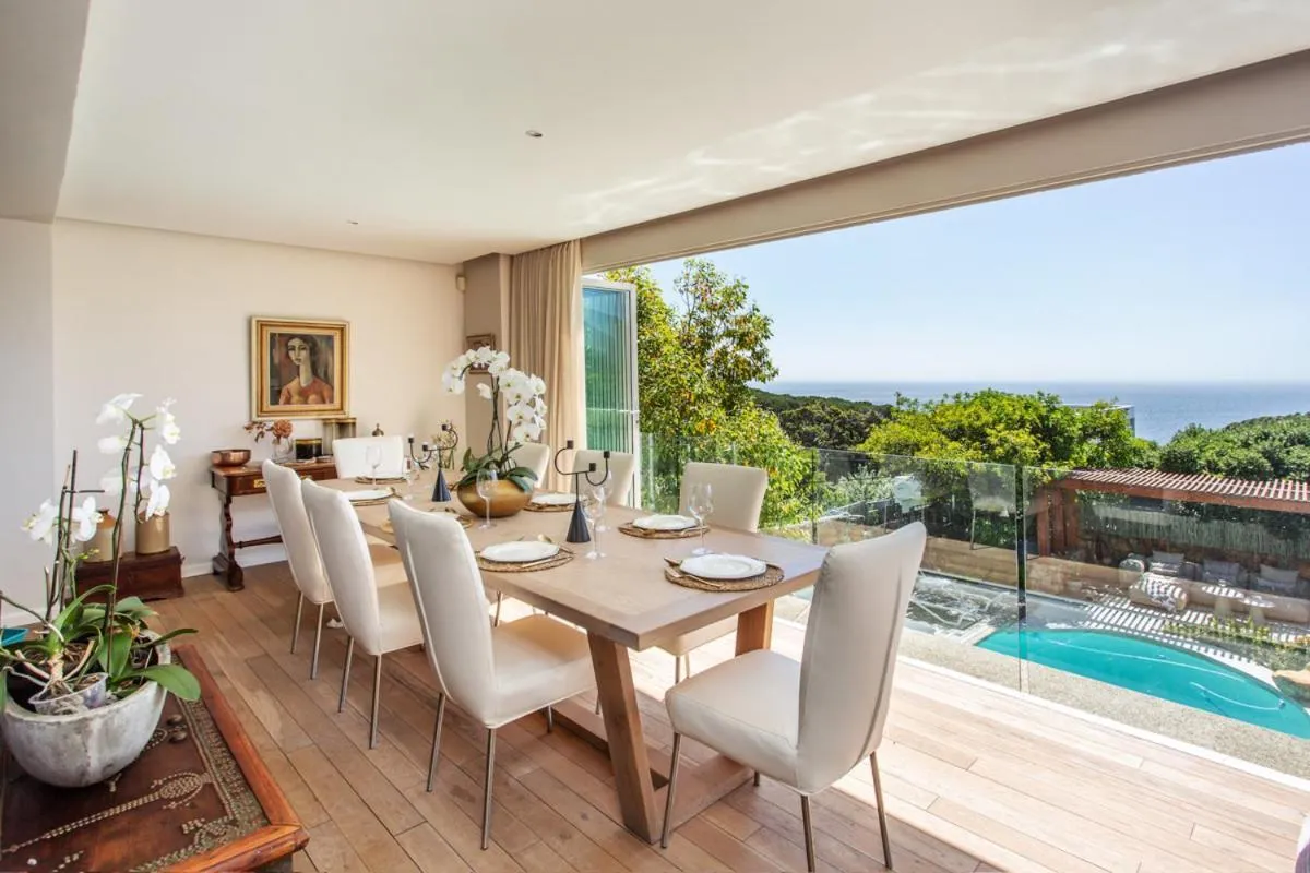 Dining room opening onto the pool terrace