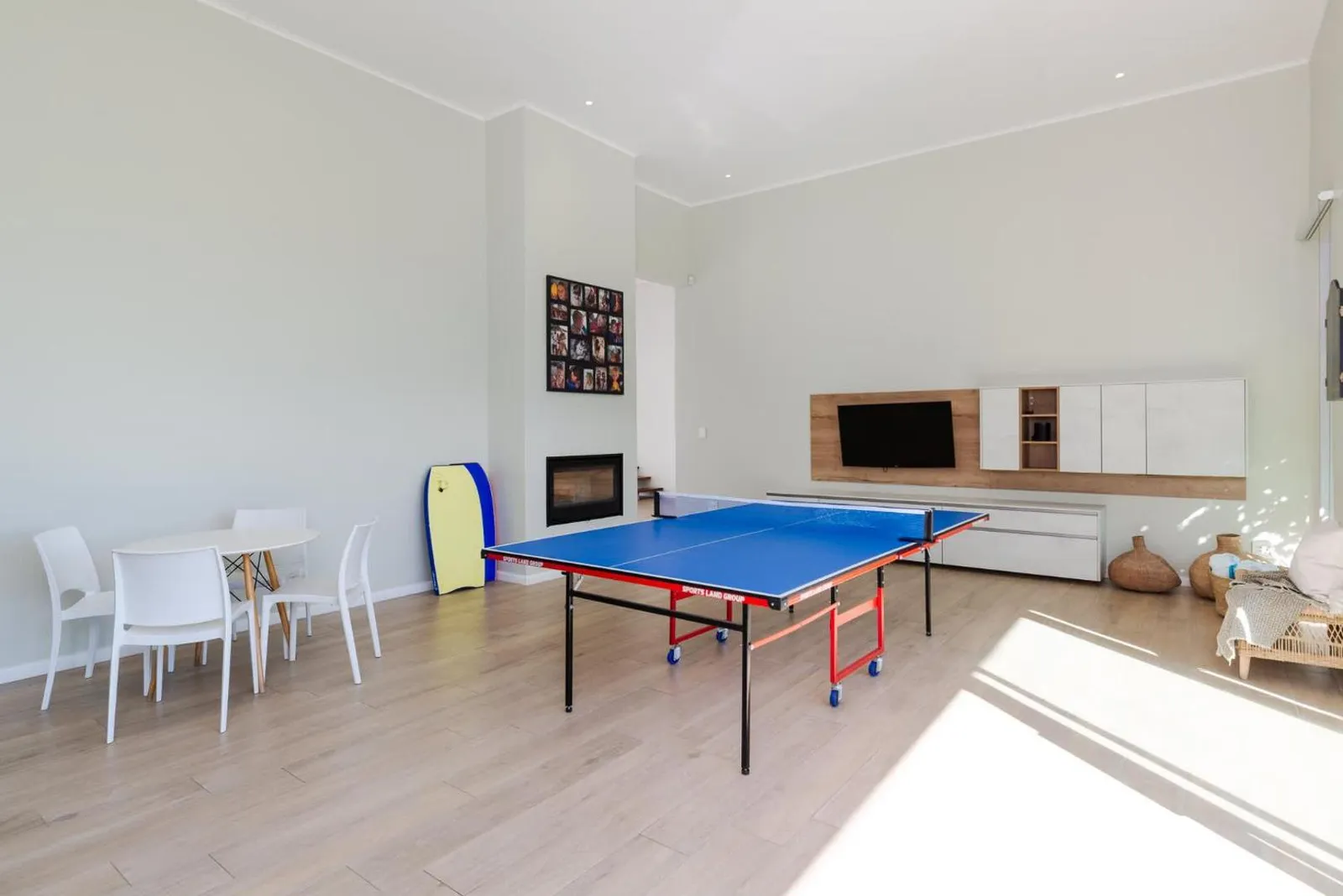 Games room with a table tennis table