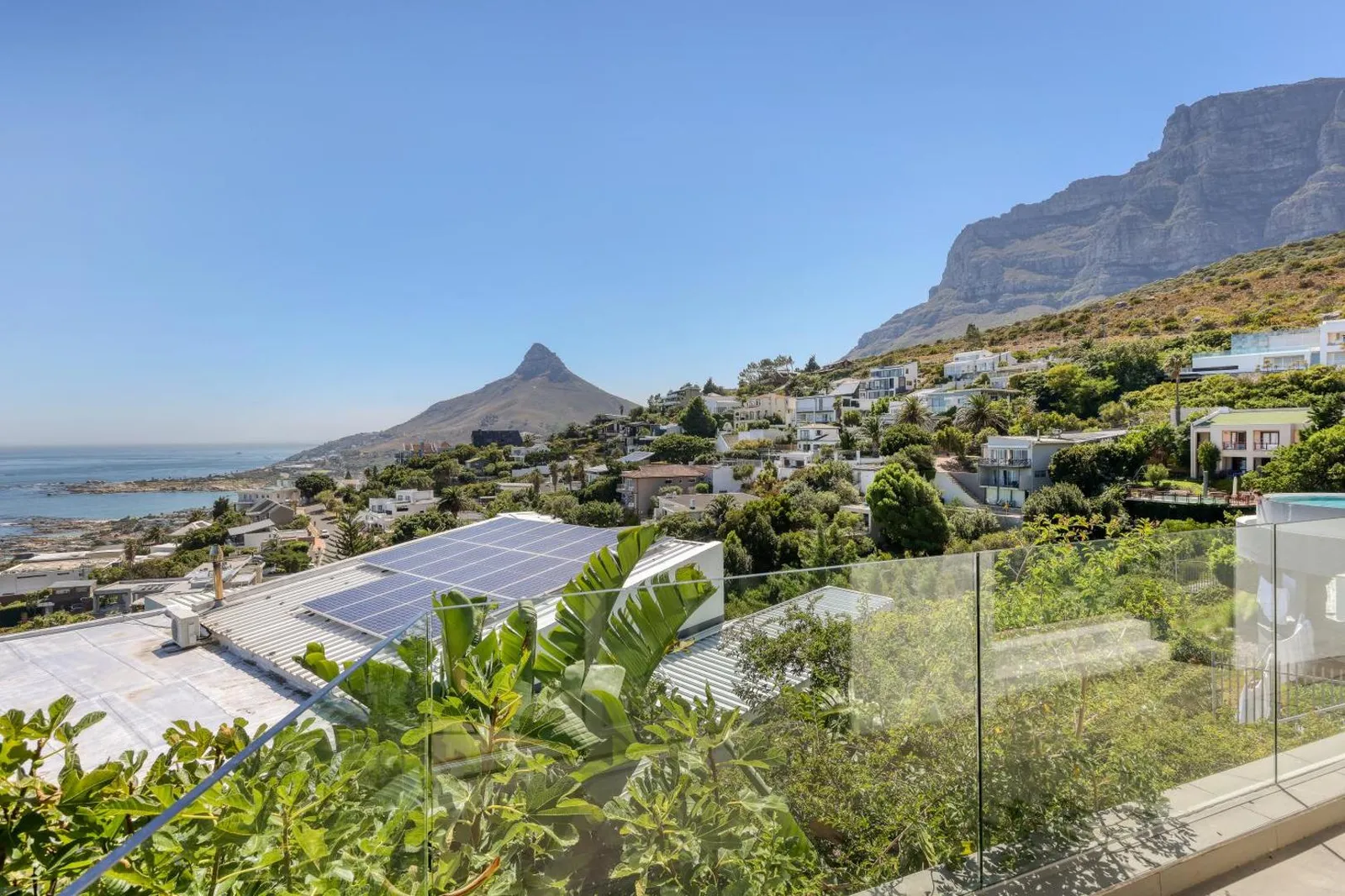 Garden and Lion's Head from the villa's upper level