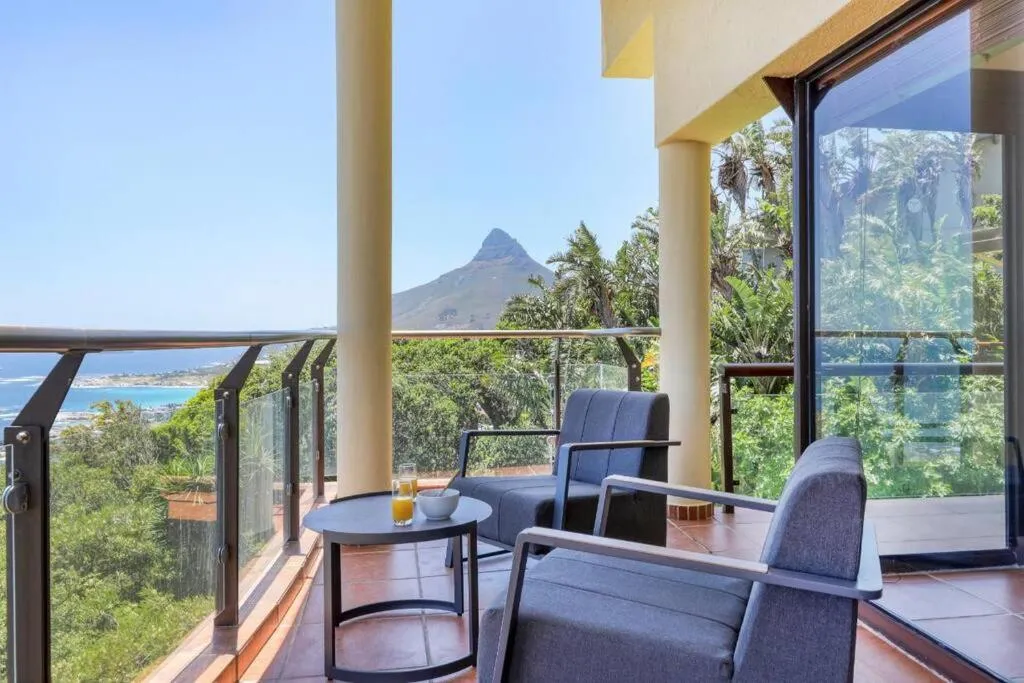 Balcony seating facing Lion's Head and the bay